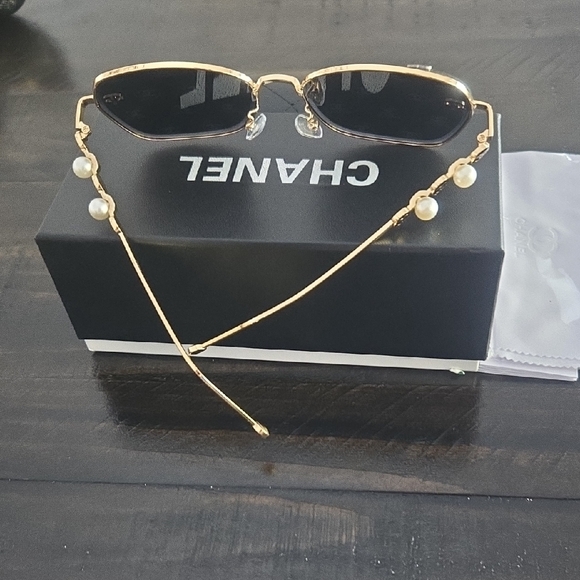 CHANEL Sunglasses  Gold  Frame Square - Picture 6 of 9